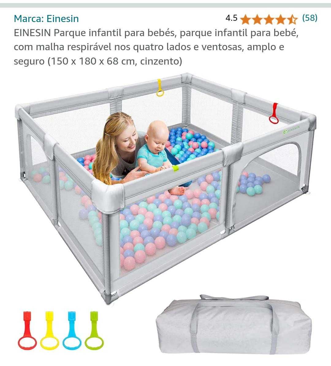 (1,80m x 1,50m) Parque infantil para bebés, extra grande .