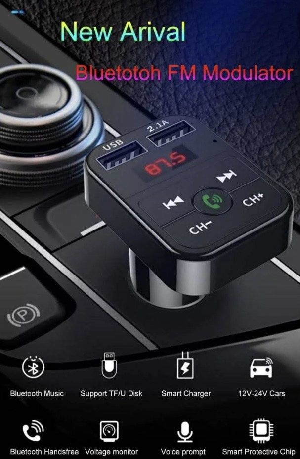 FM-модулятор MP3 Bluetooth Car Player в прикурювач