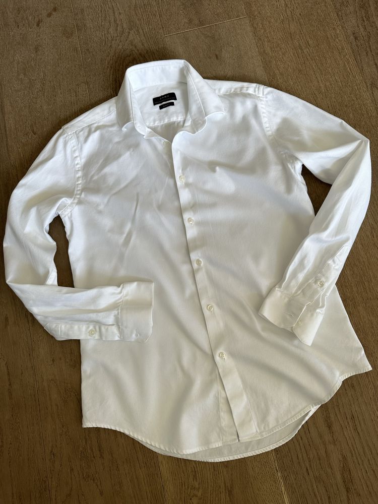 Zara biała koszula slim fit r. S/M