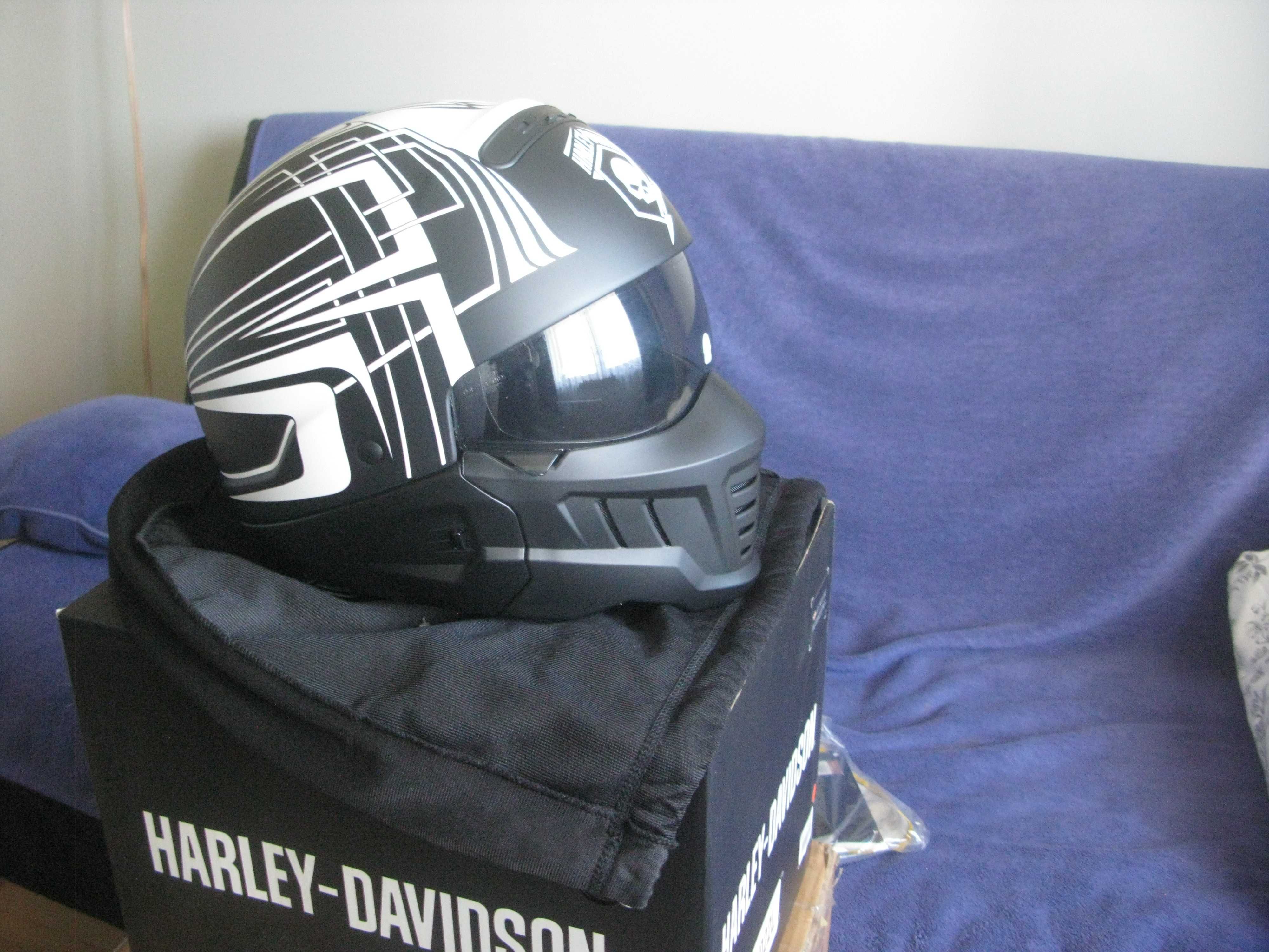 Kask Harley-Davidson Pilot II HD-X04 2-IN-1 Roz. L Czarny Mat. Nowy.