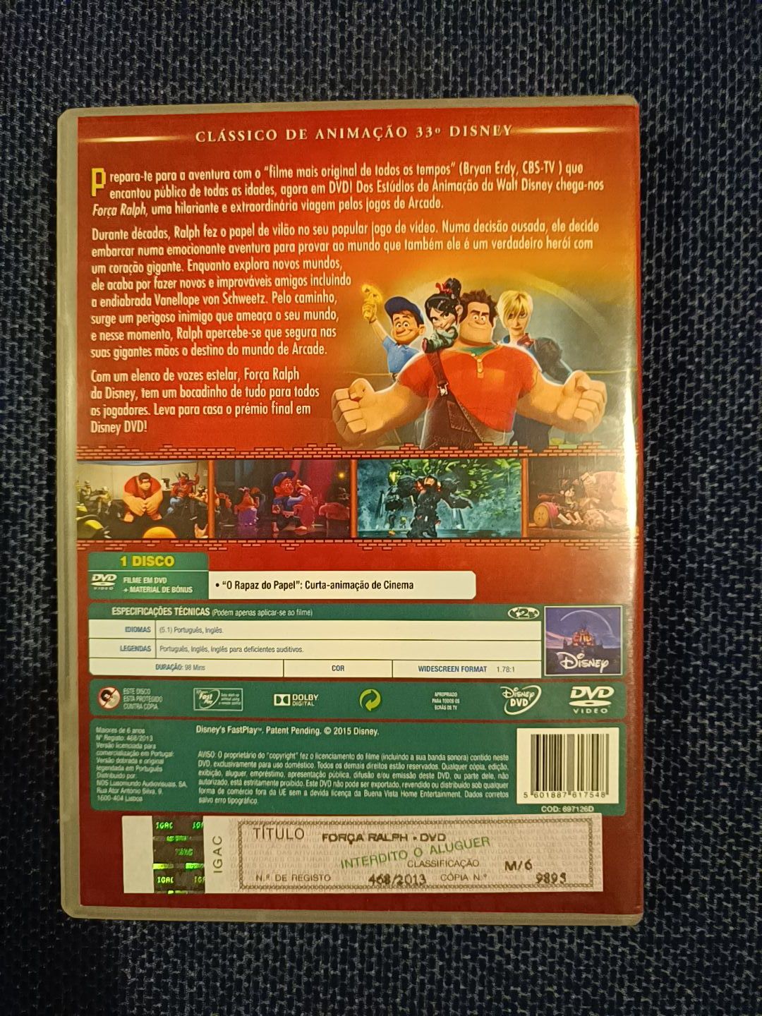 DVD do filme "Força Ralph", da Disney (portes grátis)