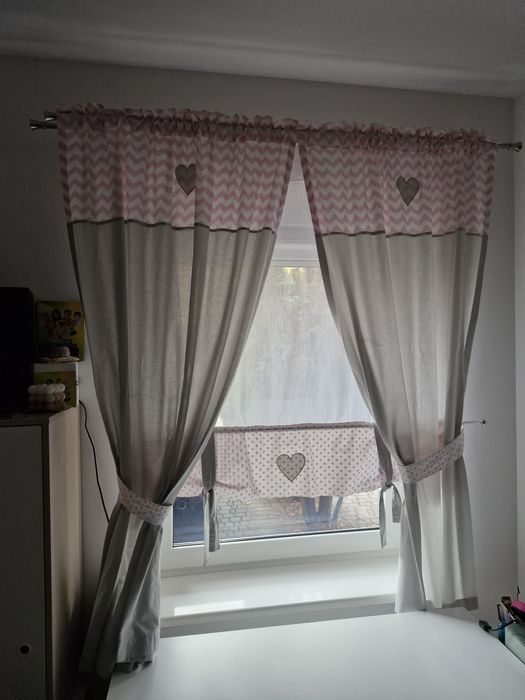 Firana + 2 zasłony/ pokój dziewczęcy + gratis