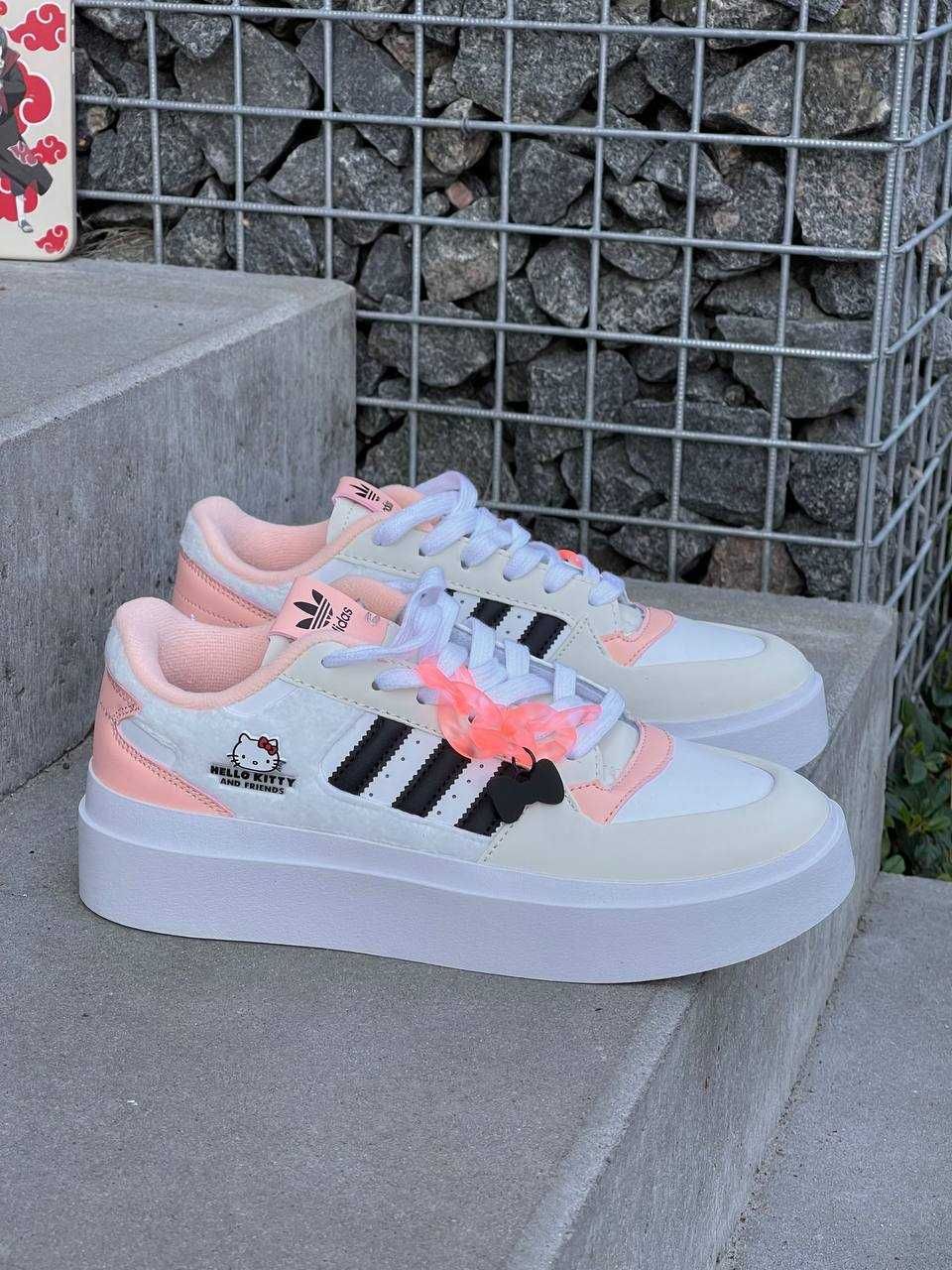 Жіночі кросівки Adidas Forum Bonega x Hello Kitty (36-40 р.)