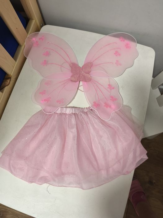 Strój wróżki (skrzydła+spódnica)