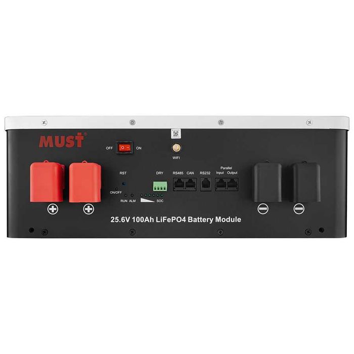 Акумуляторна батарея MUST LP1600-24100, 25.6V 100Ah, LiFePO4