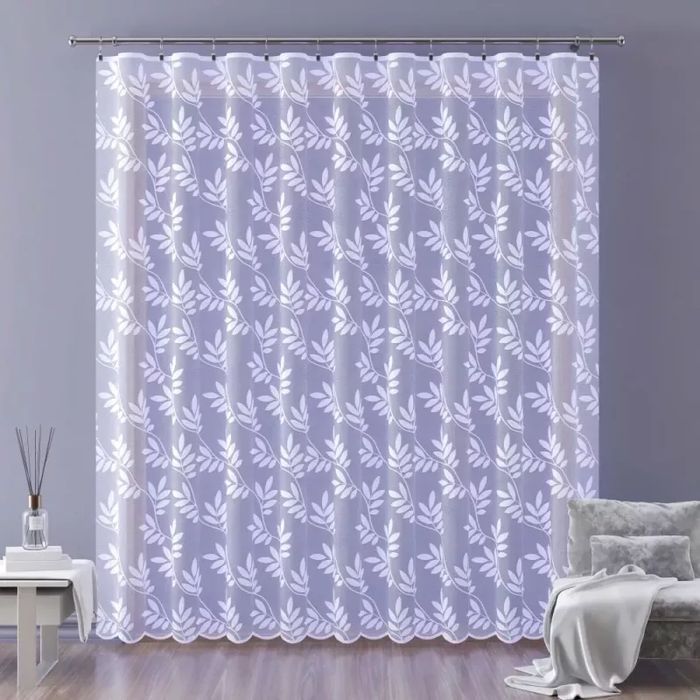 Firanka żakardowa metrażowa wys. 230 cm Allegana A125 biała - 230 cm