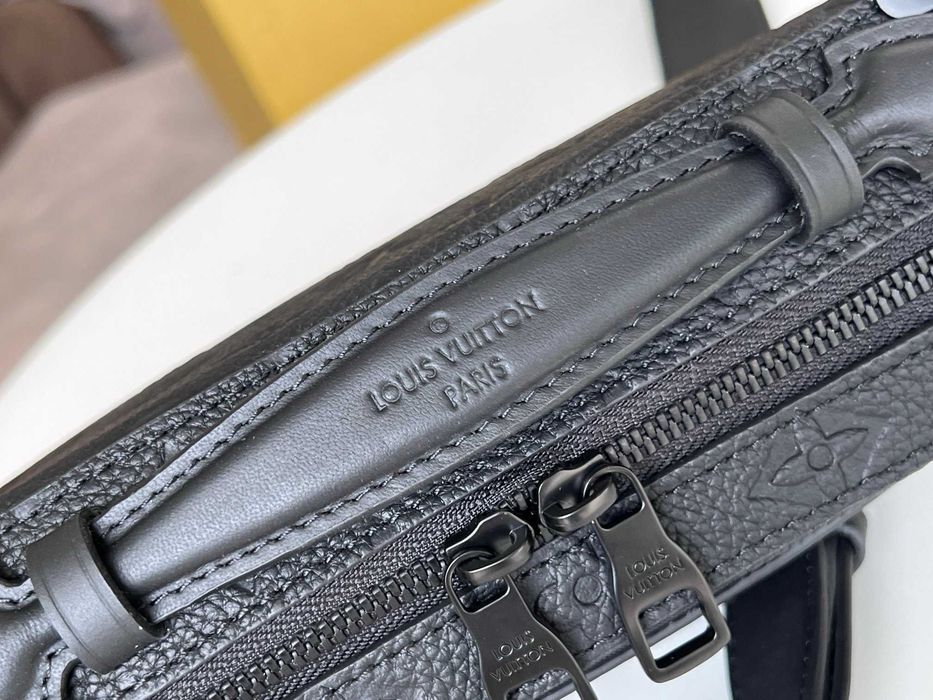 Louis Vuitton сумка мужская черная кожаная оригинал