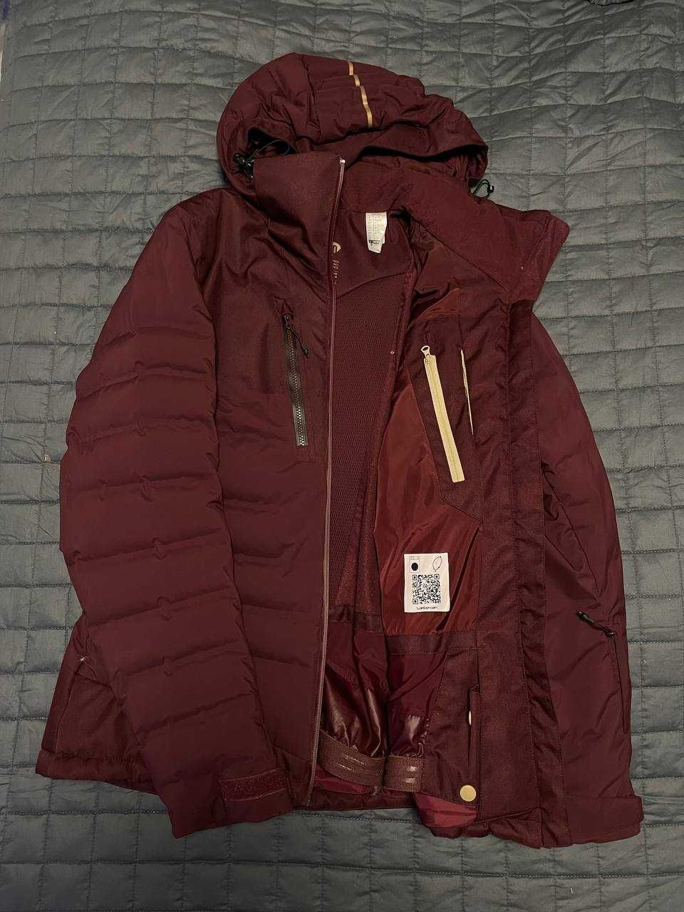 Куртка жіноча 900 Warm для трасового катання темно-бордова L WEDZE