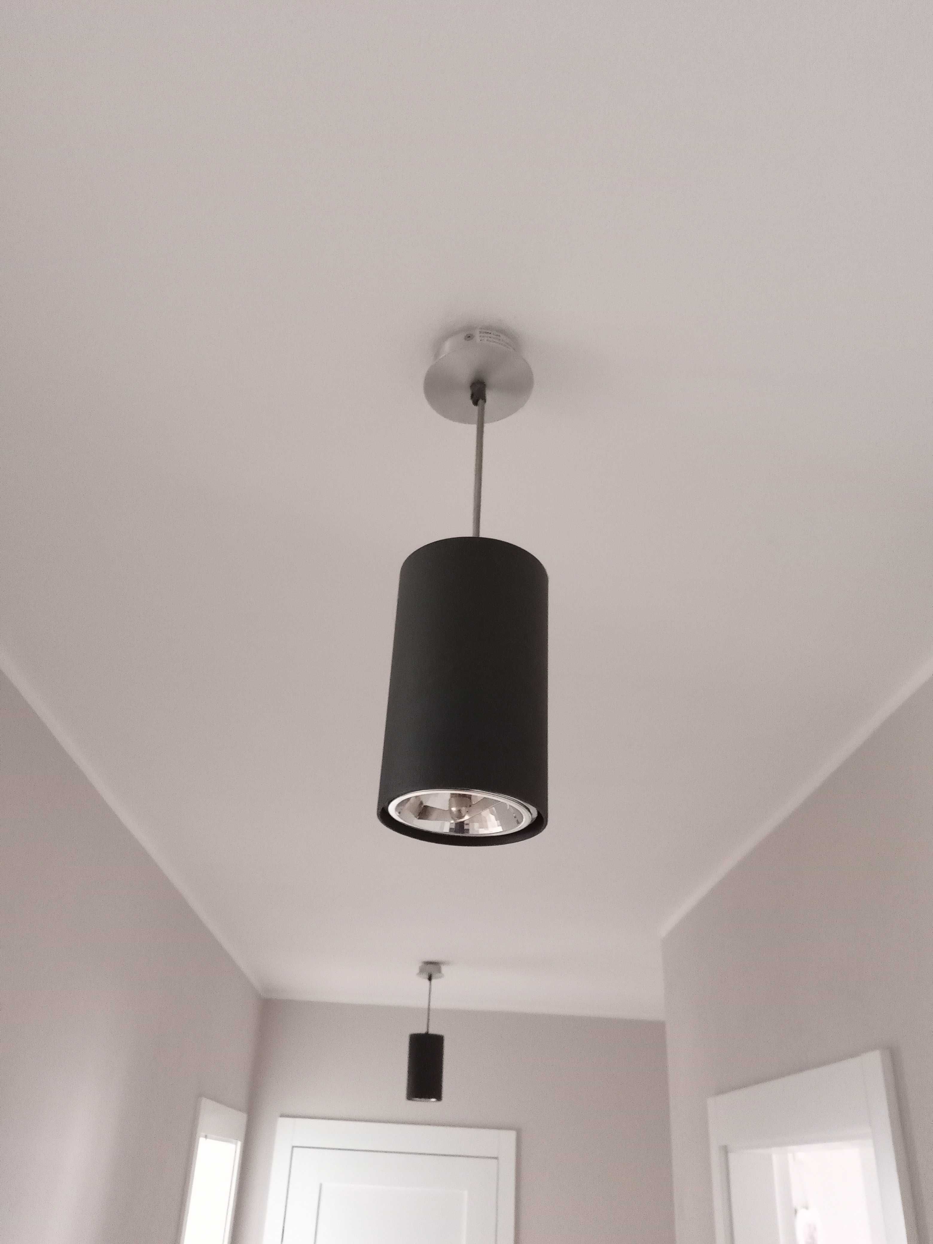 Lampy wiszące 2 sztuki metalowa obudowa