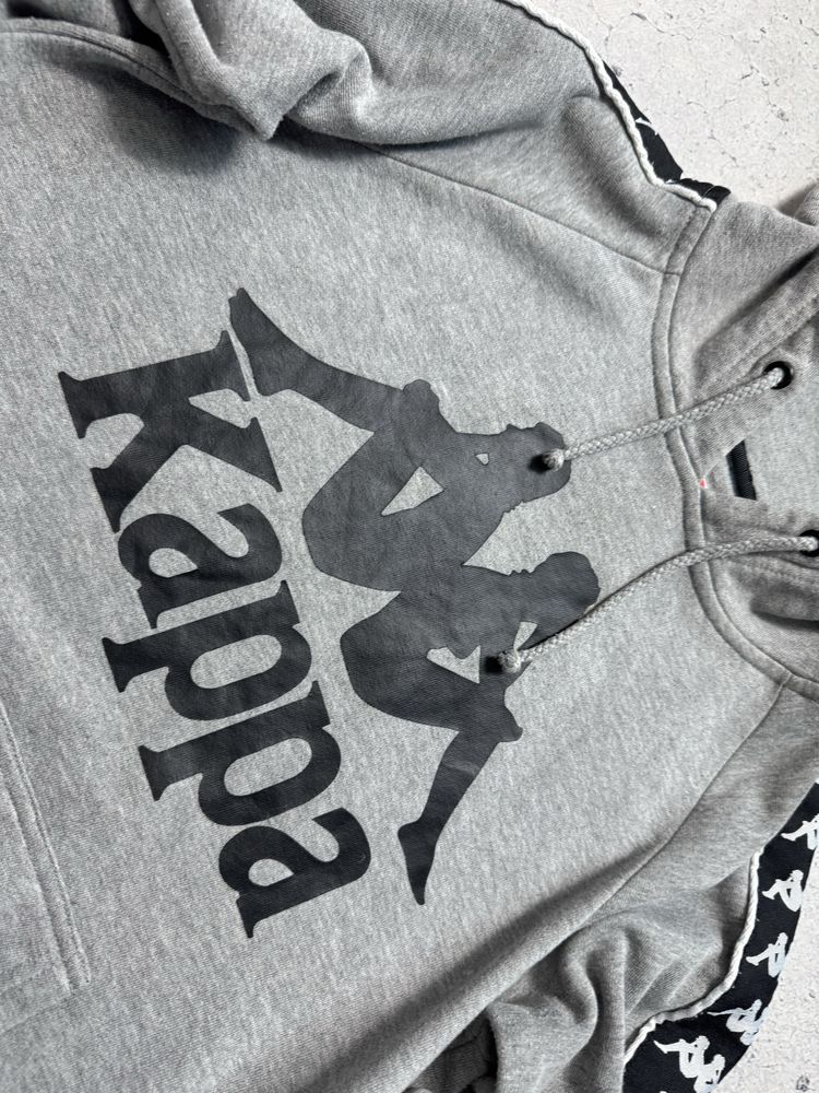 Мужская Кофта Худи Kappa С Лампасамм С Большим Лого Оригинал XS