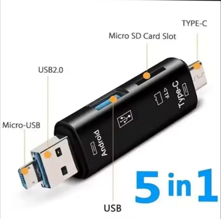 Адаптери 6 в 1 та 5 в 1  картрідери