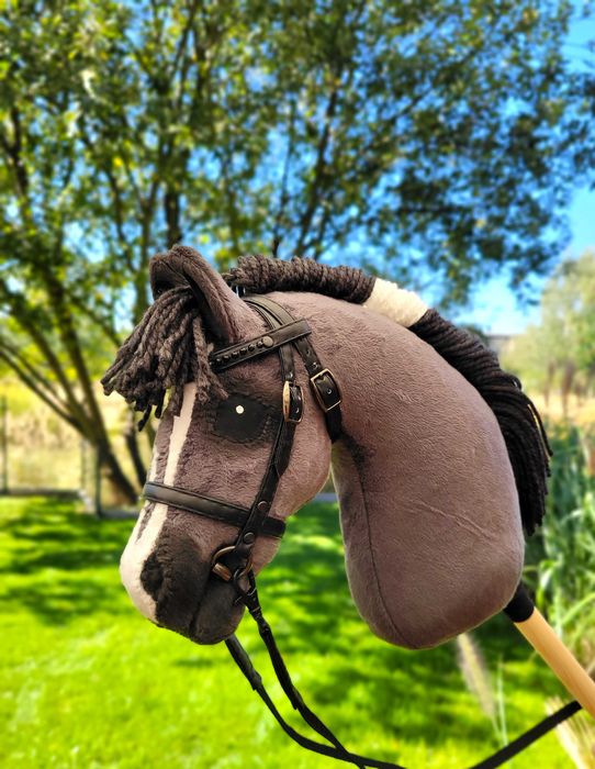 Konik Hobby Horse A4 ręcznie szyty z minky, zestaw z ogłowiem #7