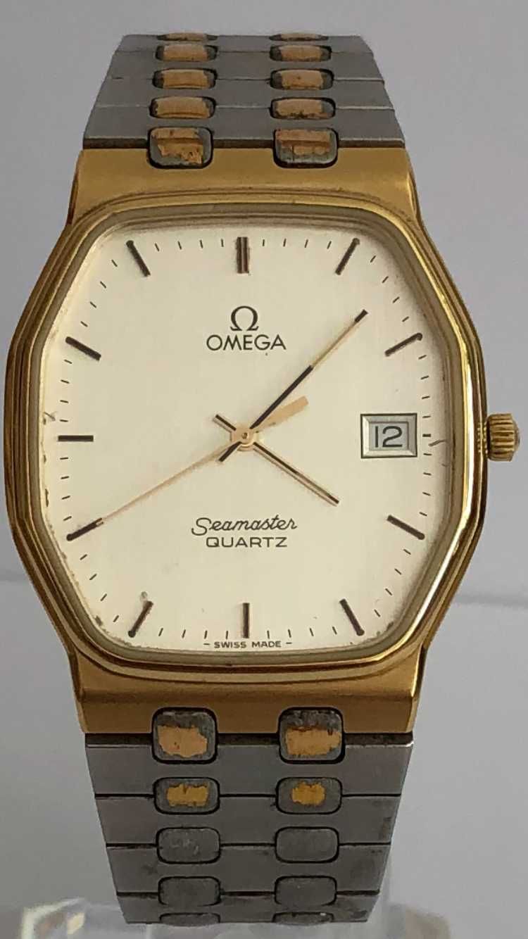 Omega Seamaster Quartz, zegarek męski, oryginalna bransoleta Omega