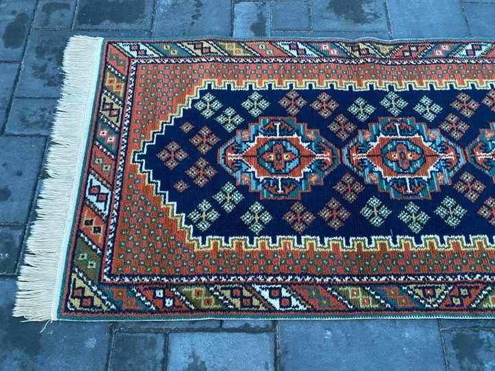 .Geometryczny Dywan Wełniany 155x66