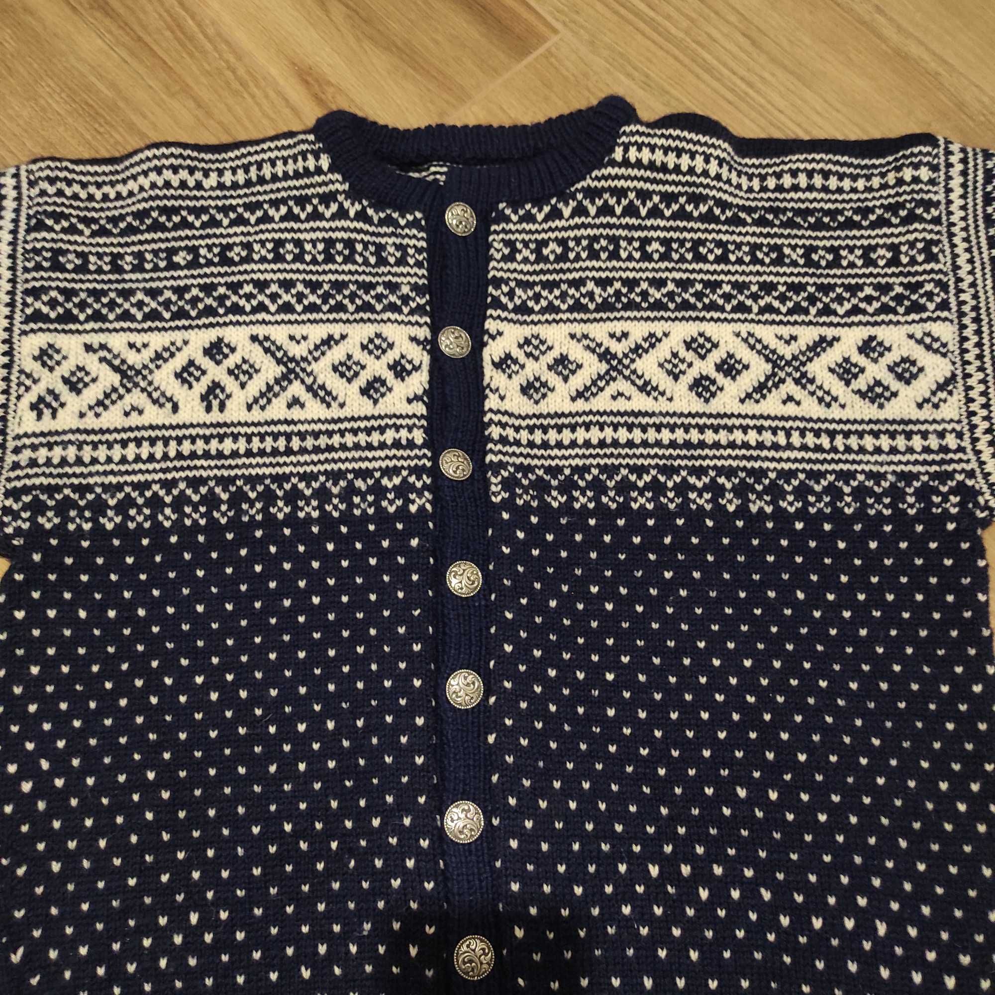 Norweski sweter męski 100 % wełna