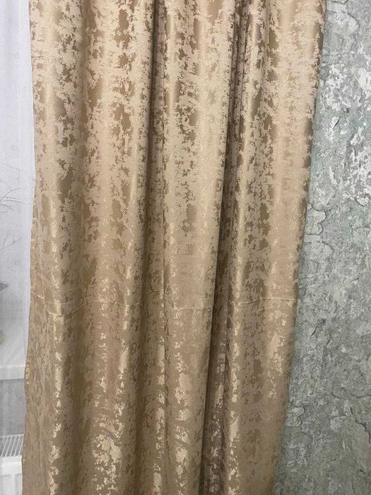 Важкі штори мармур золотистий капучино 1,45x2,5м та 1,5х2,5м Туреччина