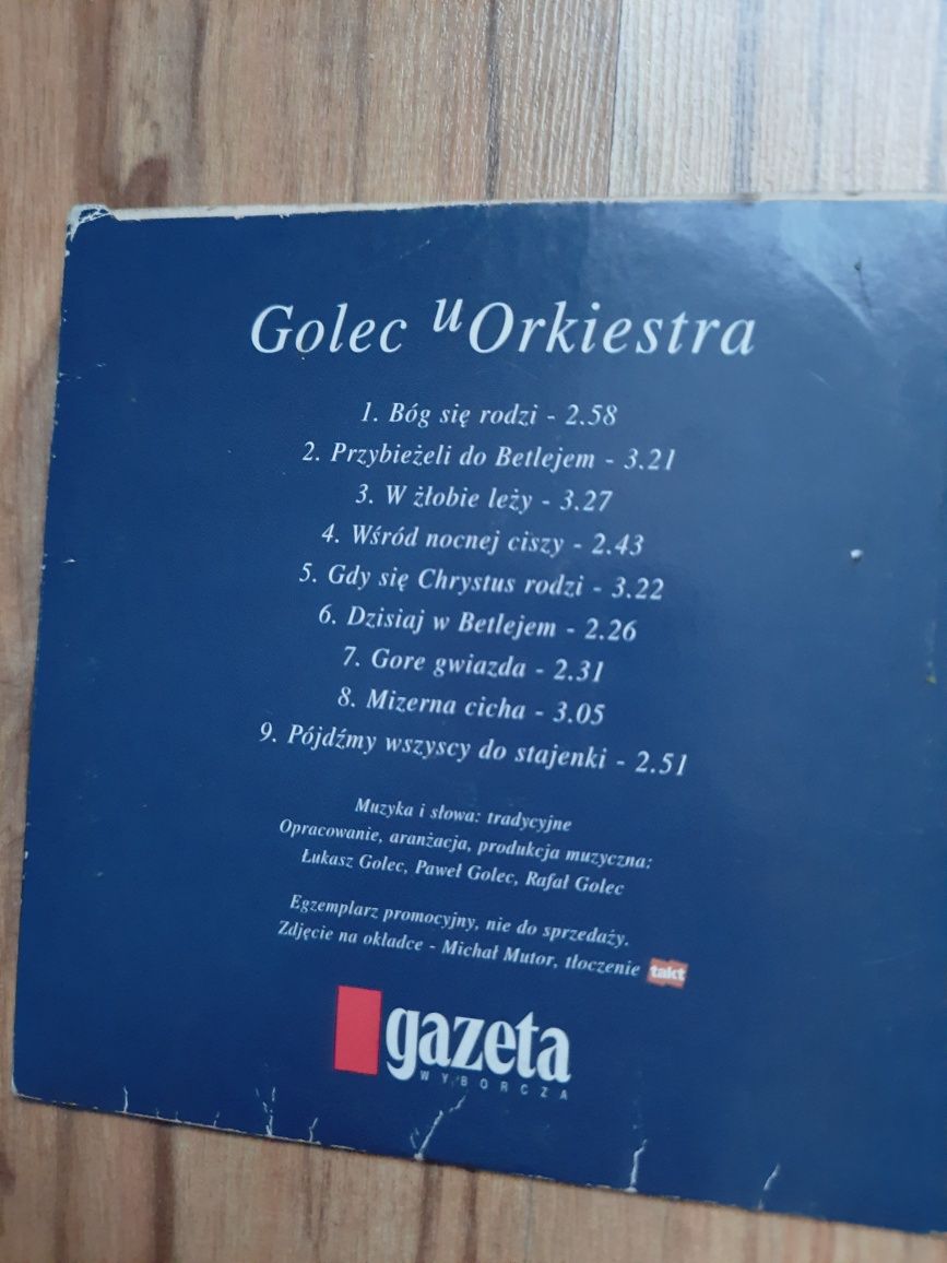 Płyta CD z kolędami kolędy. Golec u orkiestra