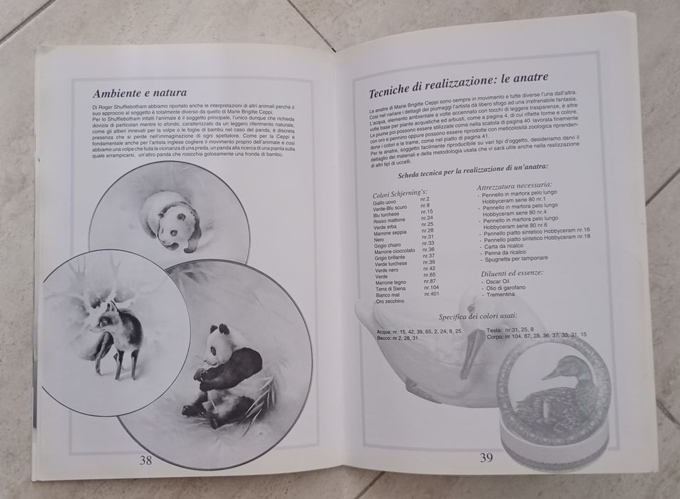 Livro de pintura em cerâmica "Fantasie di animal"i