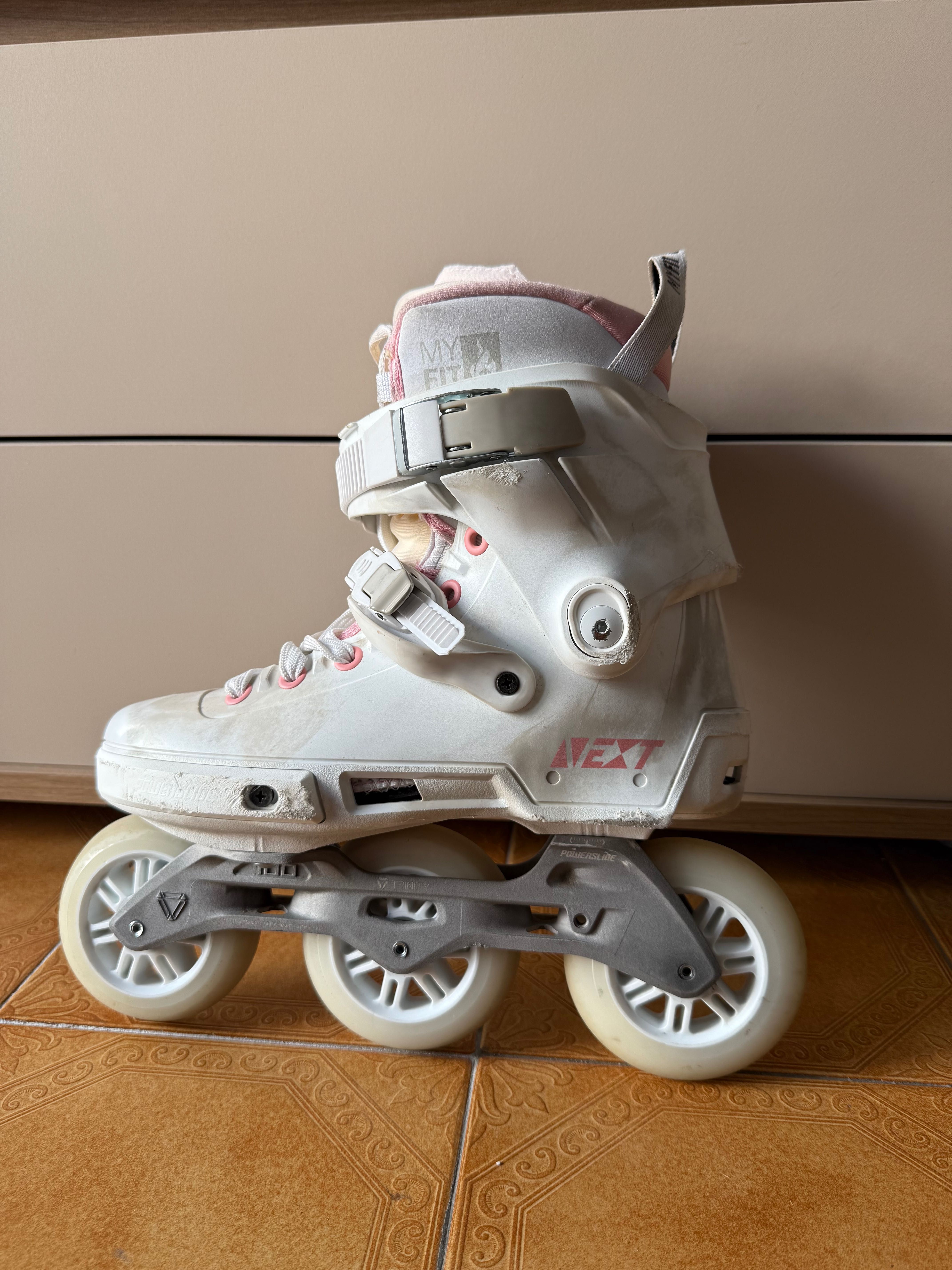 USADO Powerslide Next Marble Pink edição limitada