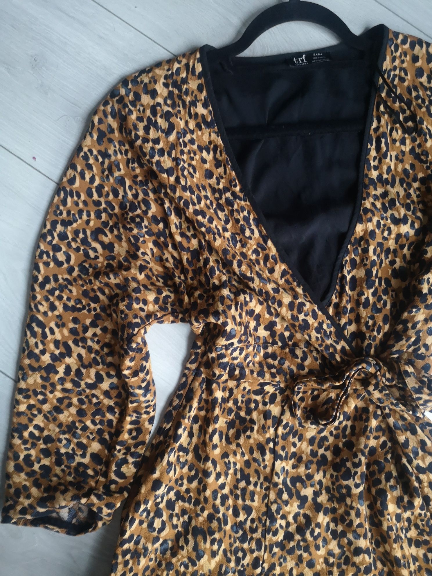 Zara - sukienka w panterkę midi S