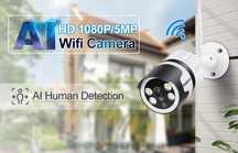 Câmera Vídeo Vigilância WIFI 3MP 1560P Exterior ULTRA HD Visão Noturna