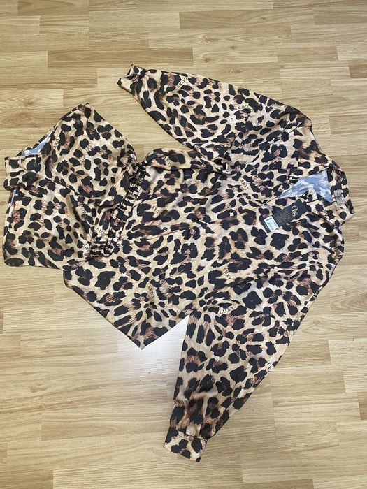 ONE Luxy Shop костюм шелковый в леопардовый принт