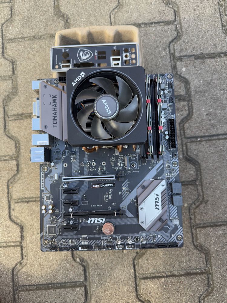 Ryzen 5 MSI B450 Tomahawk 16 GB ddr4 3200 mhz zestaw