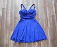kobaltowa sukienka M