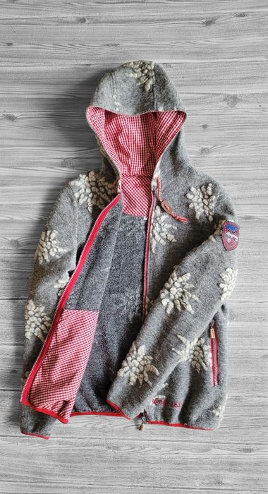 Kurtka wełniana Almgwand vintage retro ski narciarska narty bluza S M