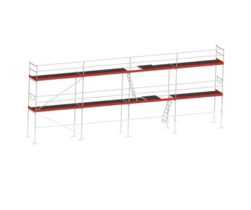 Andaime Europeu Fachada Galvanizado Certificado: 60m2, 100m2, 162m2
