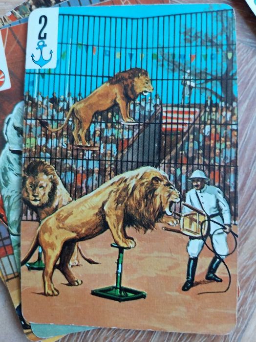 cartas de jogar: circo e palhaços, da década de 1970