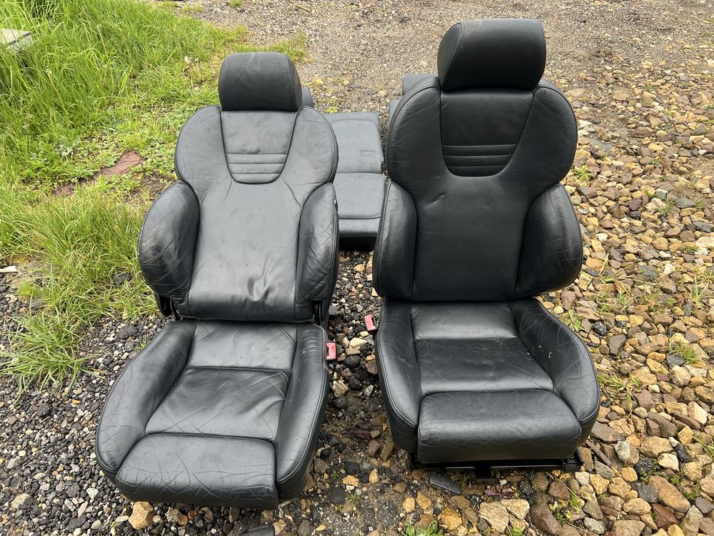 Fotele czarna skóra recaro audi s3 a3 8l bora seat toledo 3d