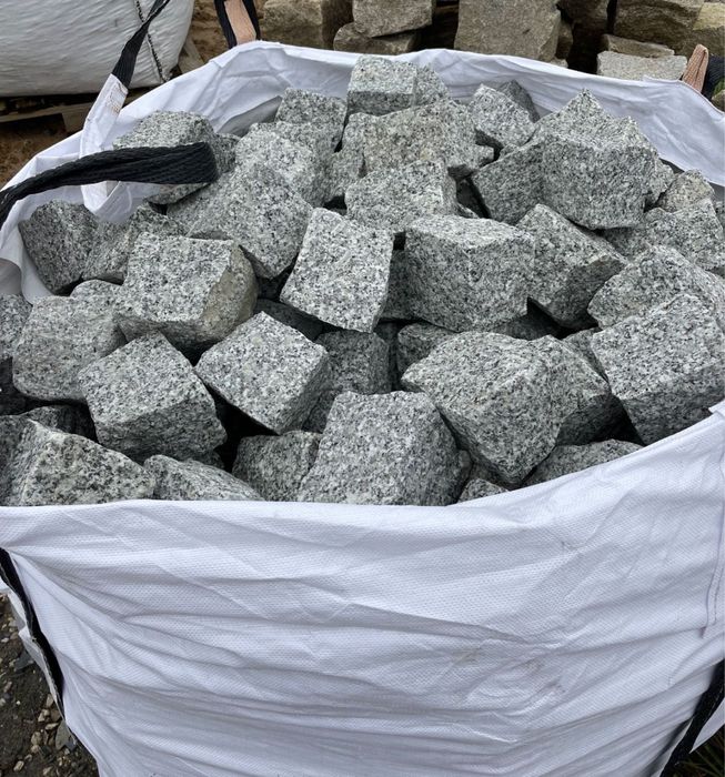 KOSTKA GRANITOWA 4x6, 7x9, 8x11, 10x10, 15x17 Szary Granit Brukowa