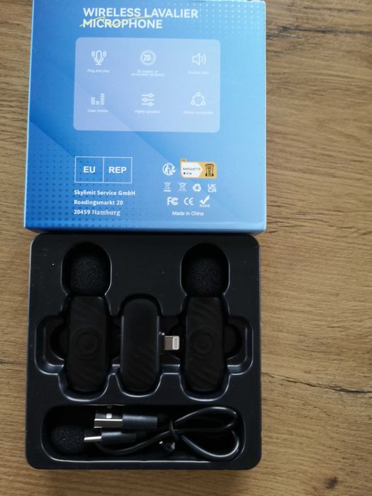 2x Bezprzewodowy mikrofon krawatowy PULUZ IOS