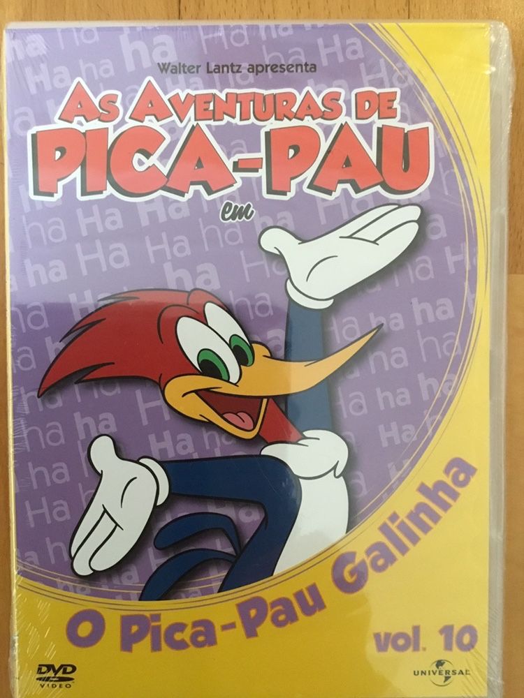 Pack 10 DVD As Aventuras de Pica Pau Originais selo  IGAC Originais