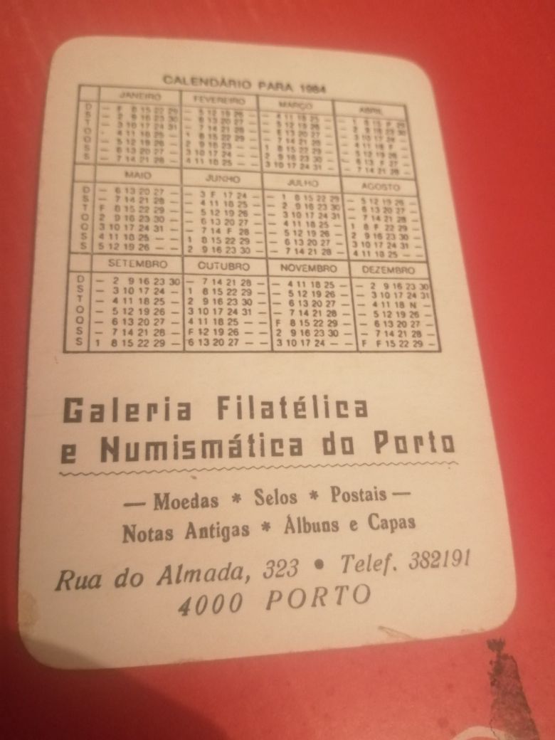 Calendários de bolso antigos (1984) | Pinturas