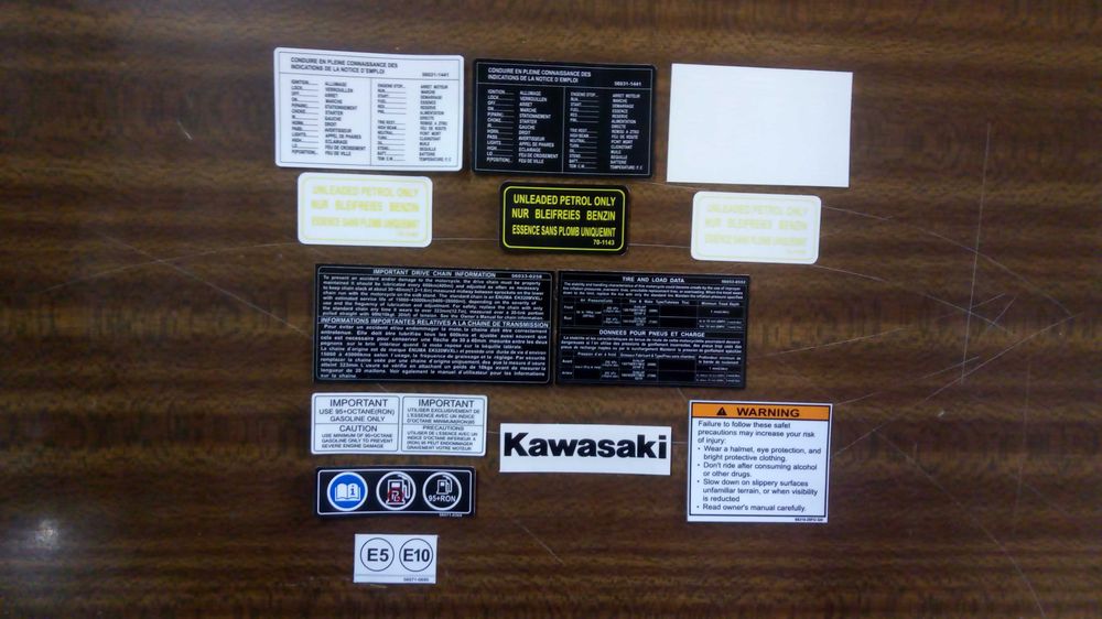 Наклейки предупреждения мотоцикла Honda Suzuki Yamaha Kawasaki бирки