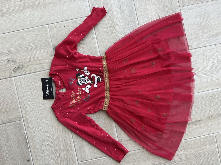 Новогоднее платье новое фатин мини маус 104 размер