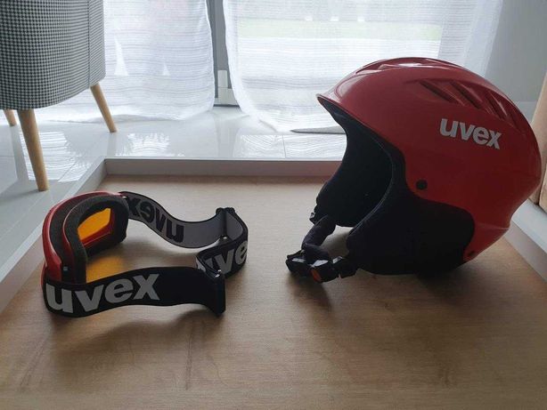 Kask narciarski Uvex Junior 53-58 cm + gogle Uvex