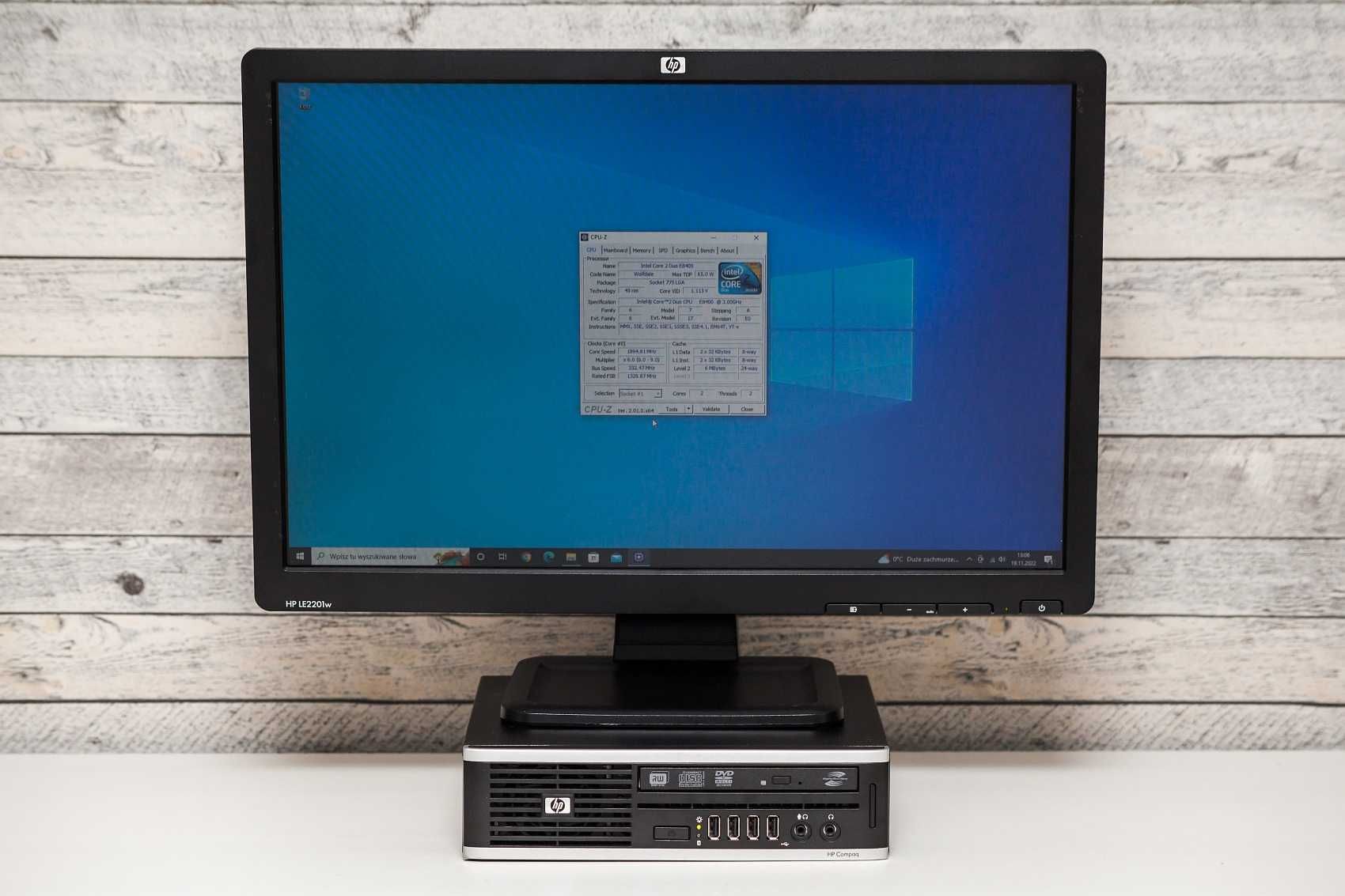 komputer HP 2x3GHz +monitor  HP 22" 1680x1050