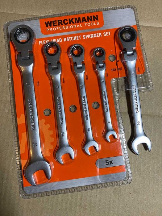 Рожково накідні ключі з трещіткою Werckmann рожковые накидные ключи