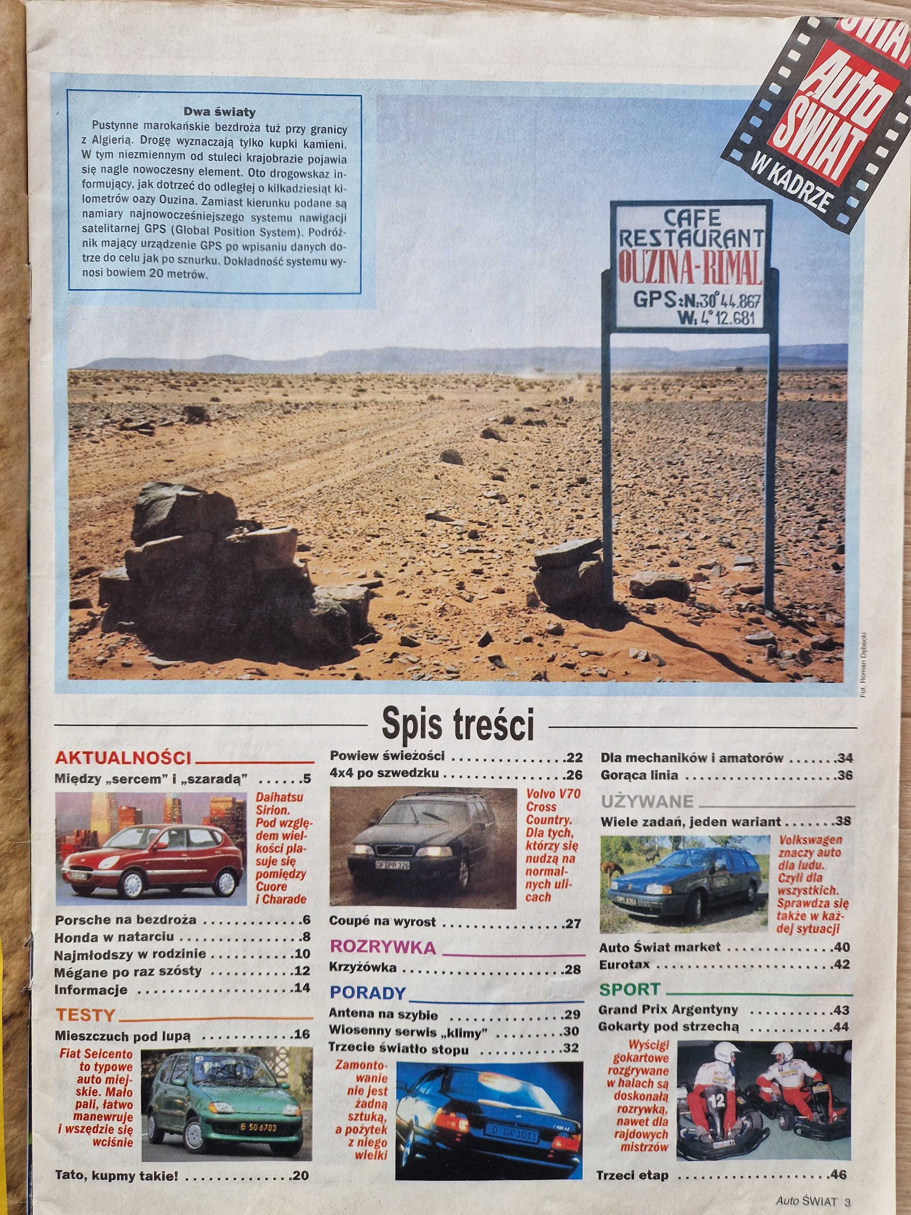 Auto świat 29.04.1998 Nr 18 archiwalny numer gazeta motoryzacyjna