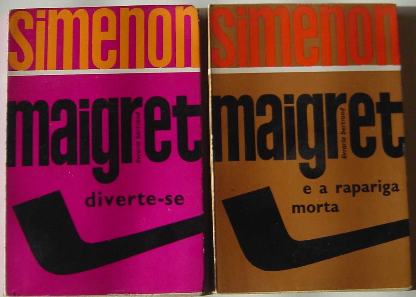 Alfarrabismo Policial 1955: 2 Livros Coleção Maigret-Simenon-Bertrand