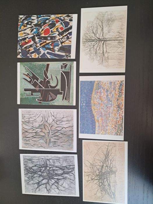 25 szt pocztówek malarstwo abstrakcja