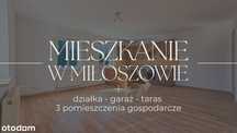 Przytulne mieszkanie + garaż + taras + działka + 3pom.gosp. w Miłoszów
