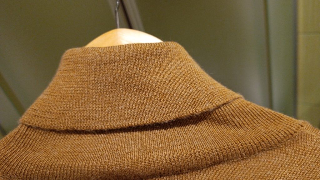 Wilhelm  Niemiecki męski sweter golfem, 50% Merino, Rozmiar XL