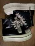 Rick owens ramones high jumbolace leather