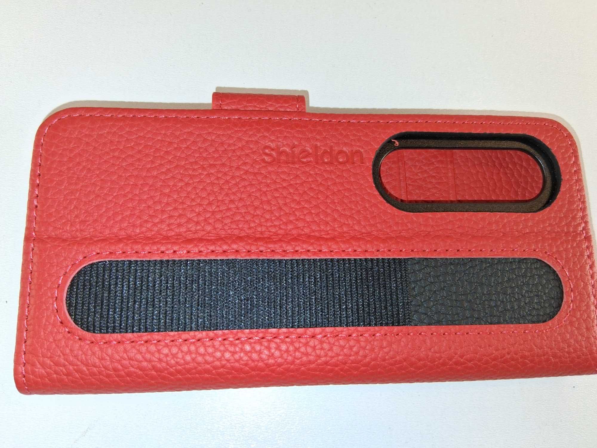 Y047 Etui Portfelowe Skórzane SHIELDON Samsung Galaxy Z Fold4 Czerwone