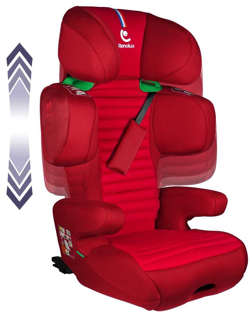 Fotel samochodowy RENOLUX RENOFIX 2 i-size kolor czerwony, Adac 4