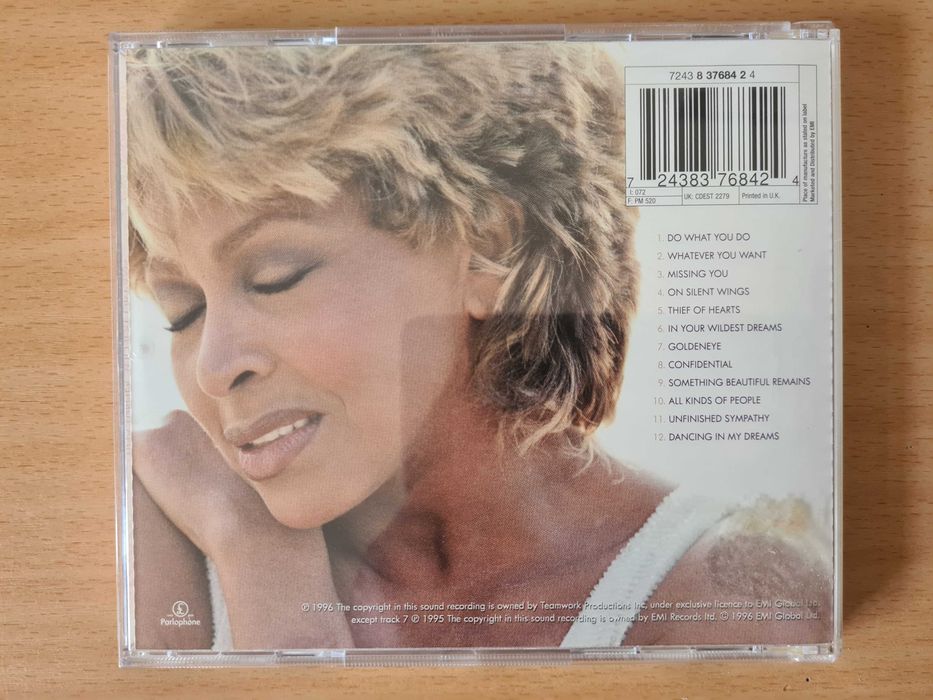 CD audio com o álbum musical "Wildest Dreams" da Tina Turner
